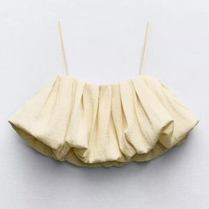 Zara Butter Yellow Voluminous Bubble Top